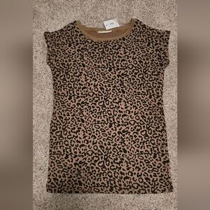 Ellison Pullover Dress Sz L NWT Leopard Print Thick Textured